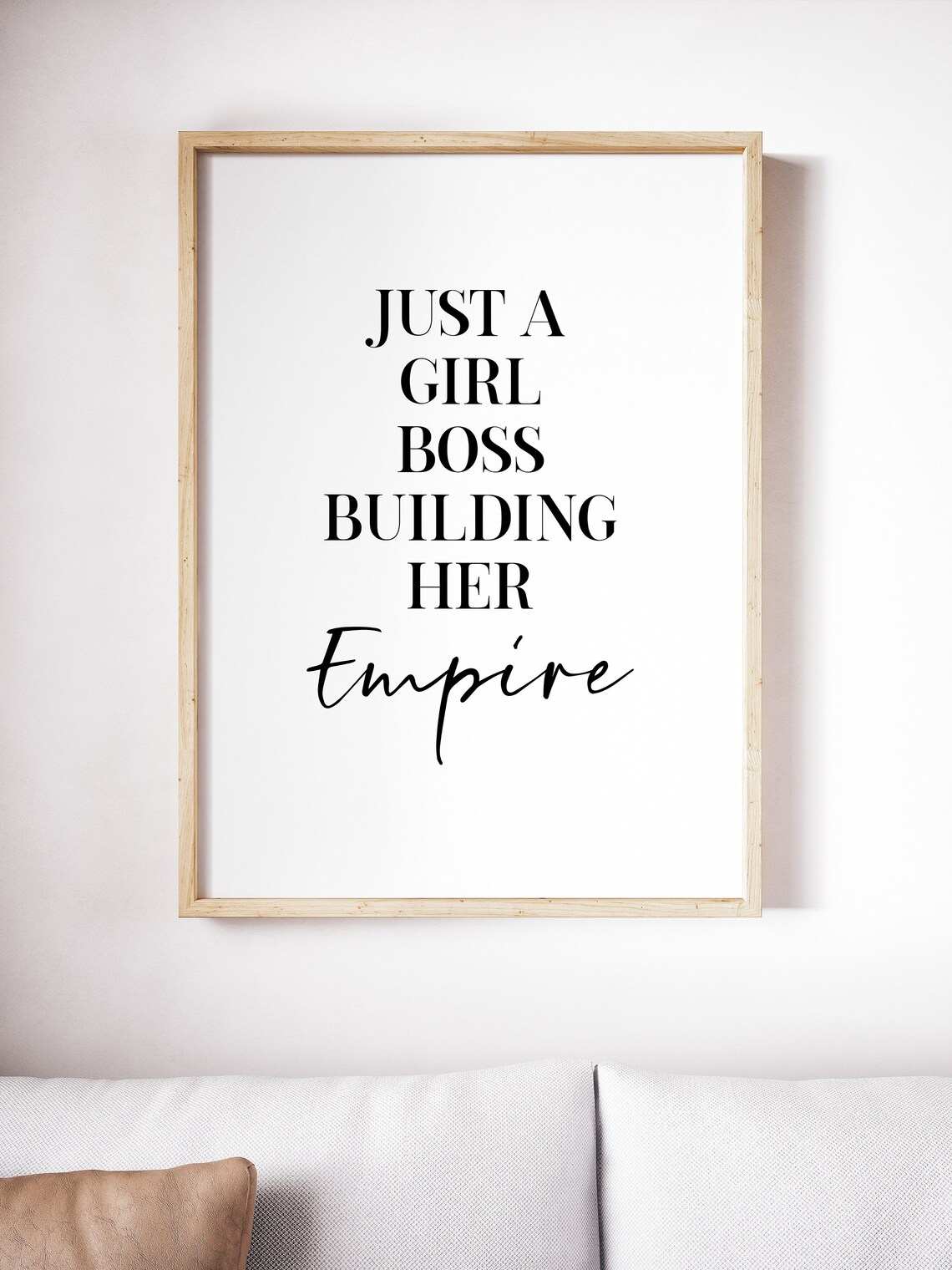 Just A Girl Boss Building Her Empire Feminist Motivational Poster - Image 2