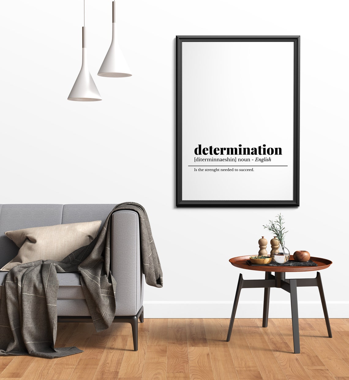 Determination Definition Inspirational Word Art Office Decor Print - Image 2
