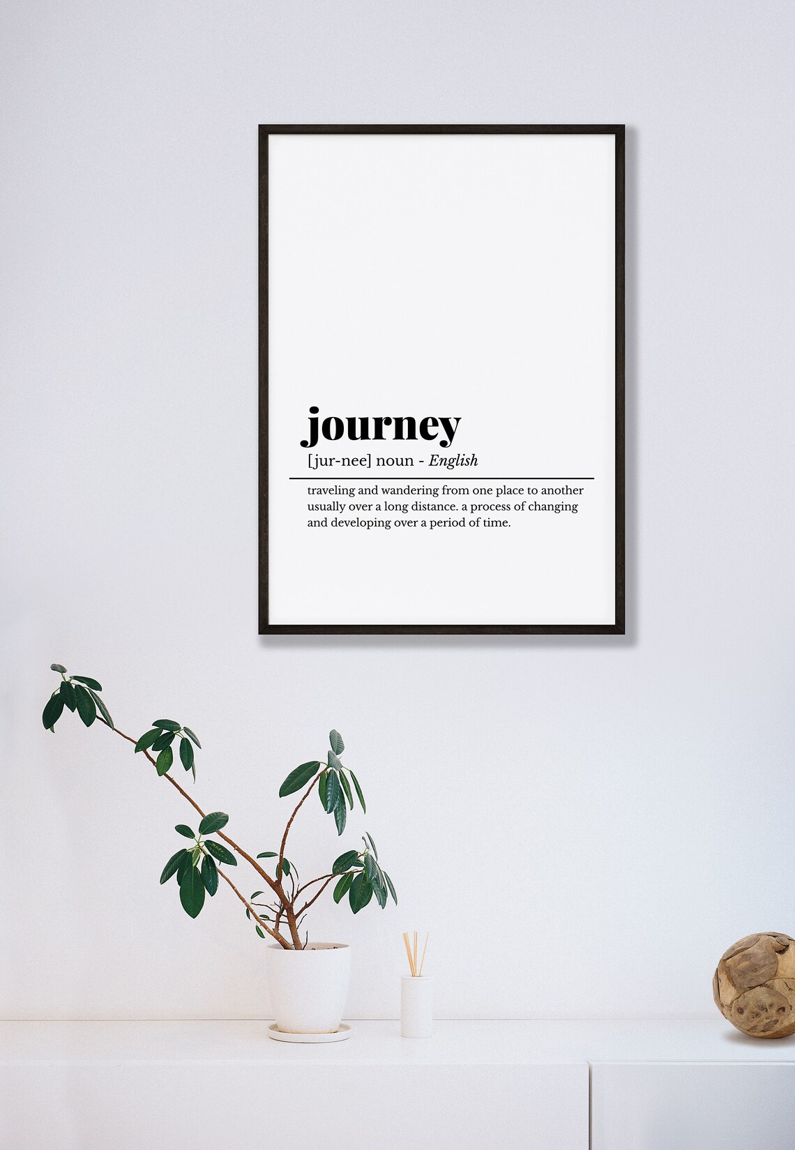 Journey Definition Dictionary Art Travel Quote Wanderlust Wall Poster - Image 2