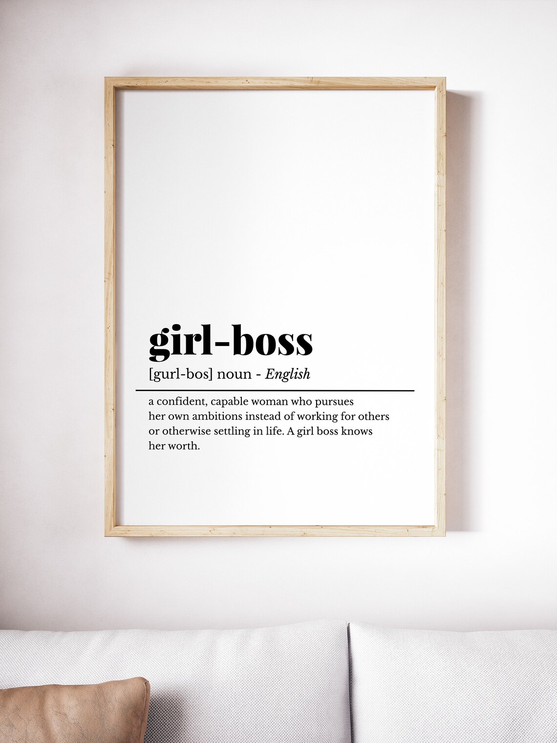 Girl Boss Definition Poster Feminist Office Wall Decor Gift for Women - Image 5