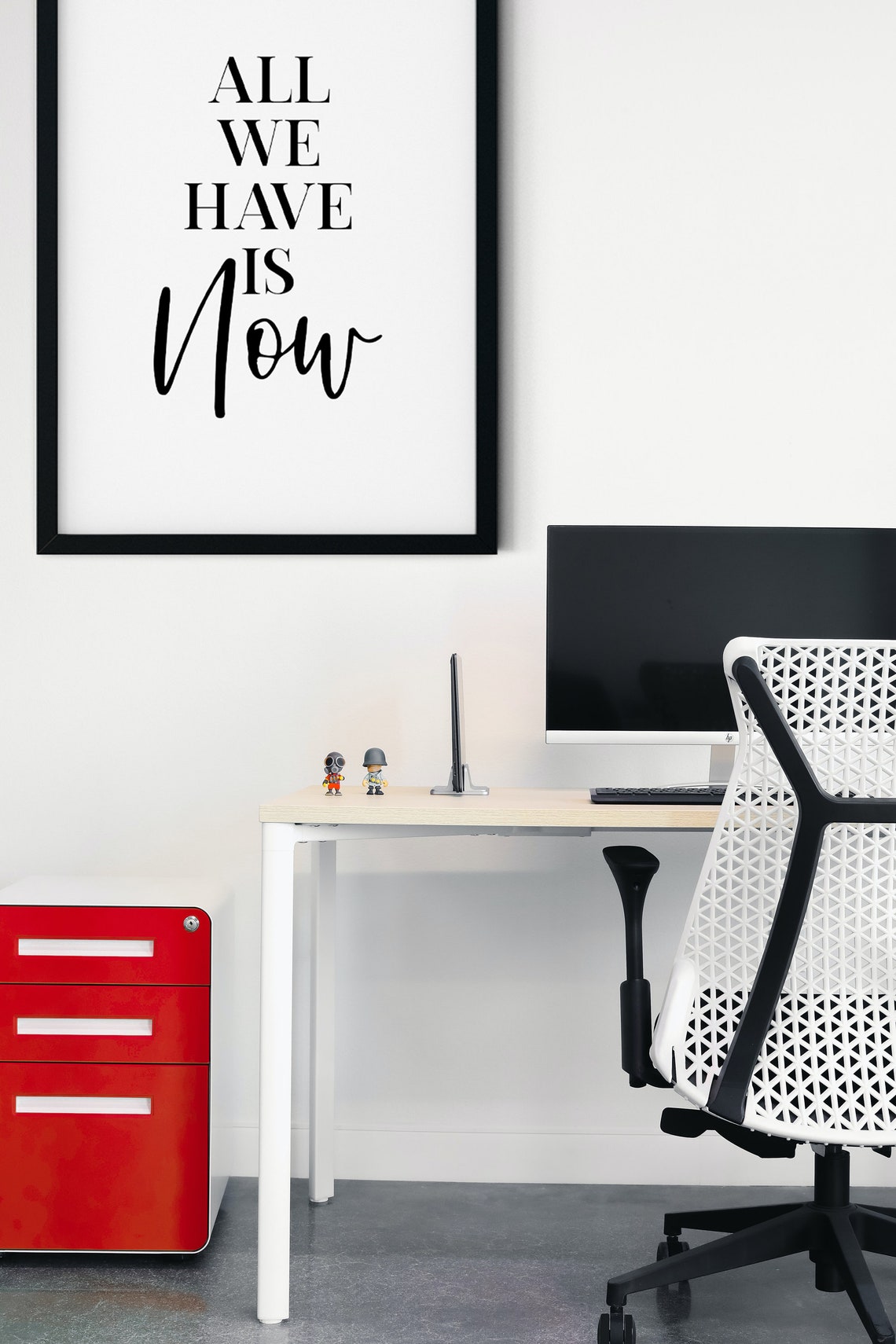 All We Have Is Now Mindfulness Quote Elegant Minimalist Style Poster - Image 2