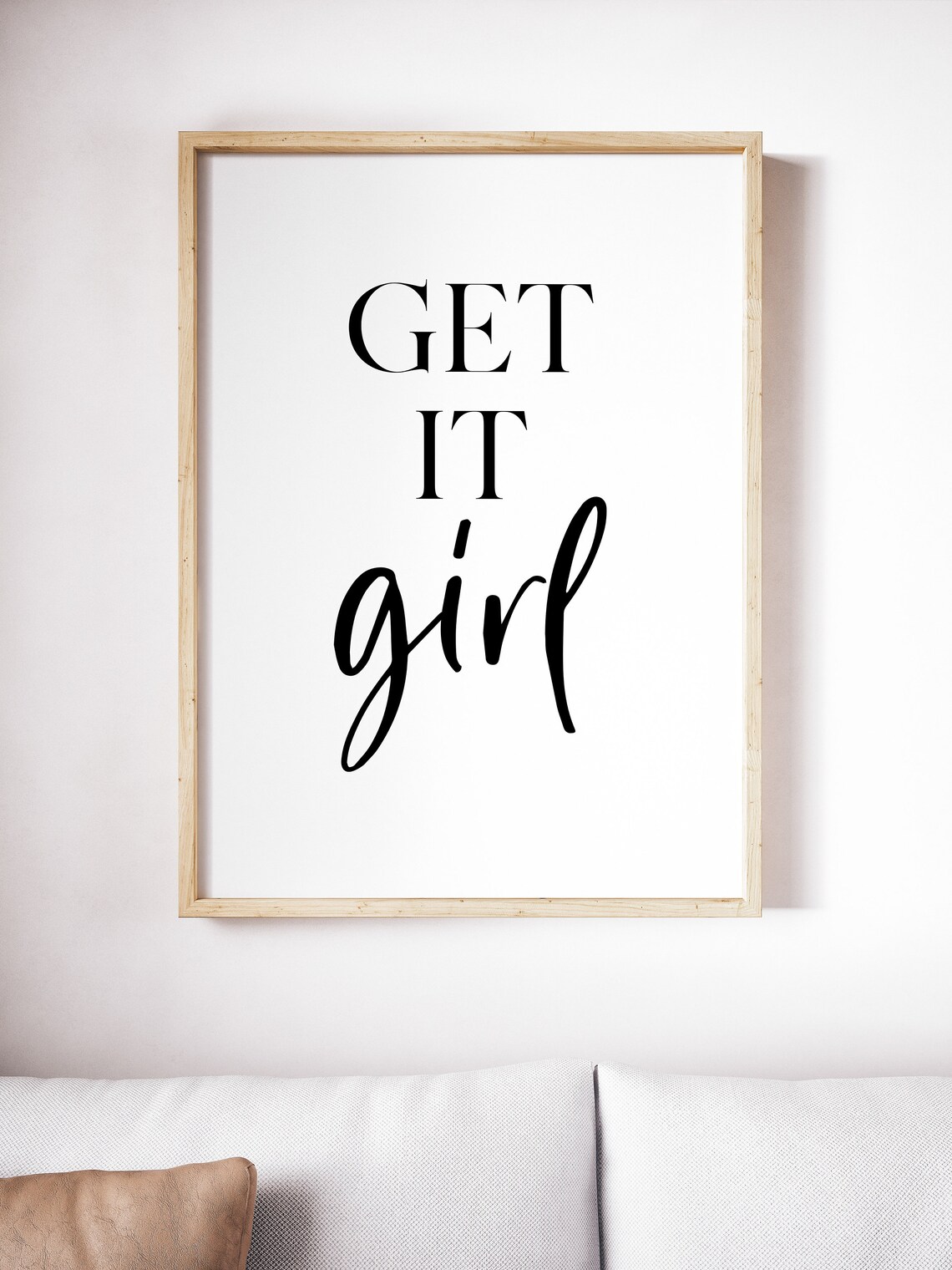Get It Girl Bold Feminist Motivational Girl Power Gift Poster - Image 2
