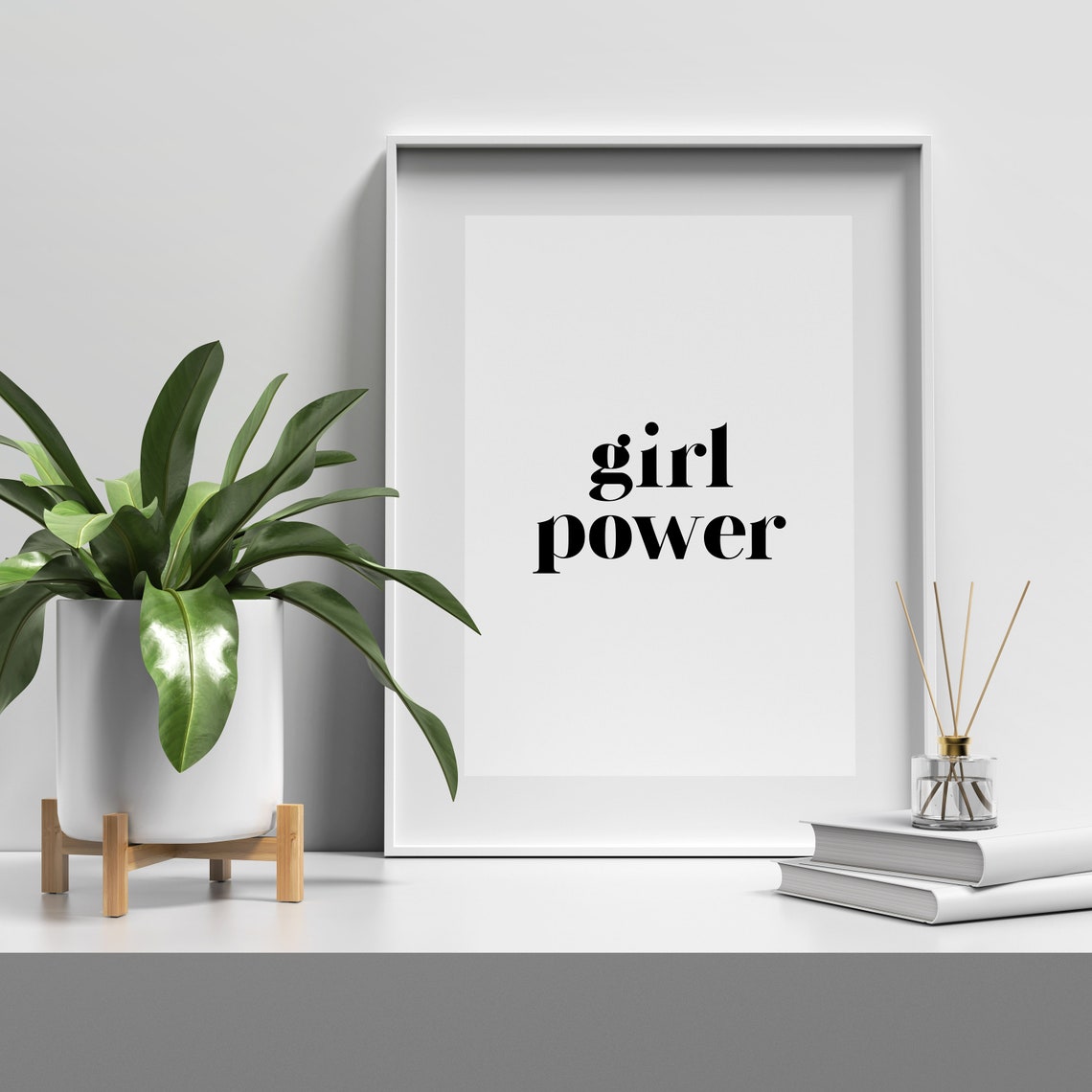 Girl Power Print Grl Pwr Girl Power Poster Girl Power Wall Art Grl Power Poster Bedroom Wall Art Girl Room Decor Feminist Poster
