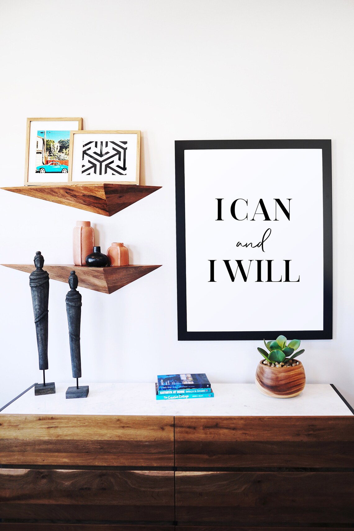 I Can And I Will Bold Motivational Inspirational Office Poster - Image 2