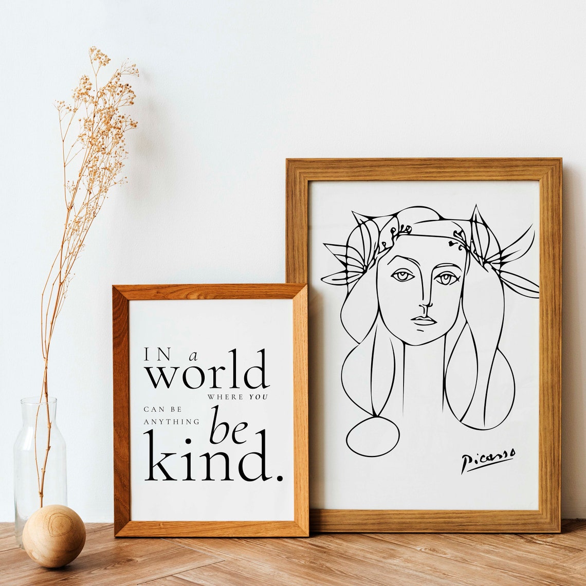 In A World Where You Can Be Anything Be Kind Minimal Quote Poster - Image 2