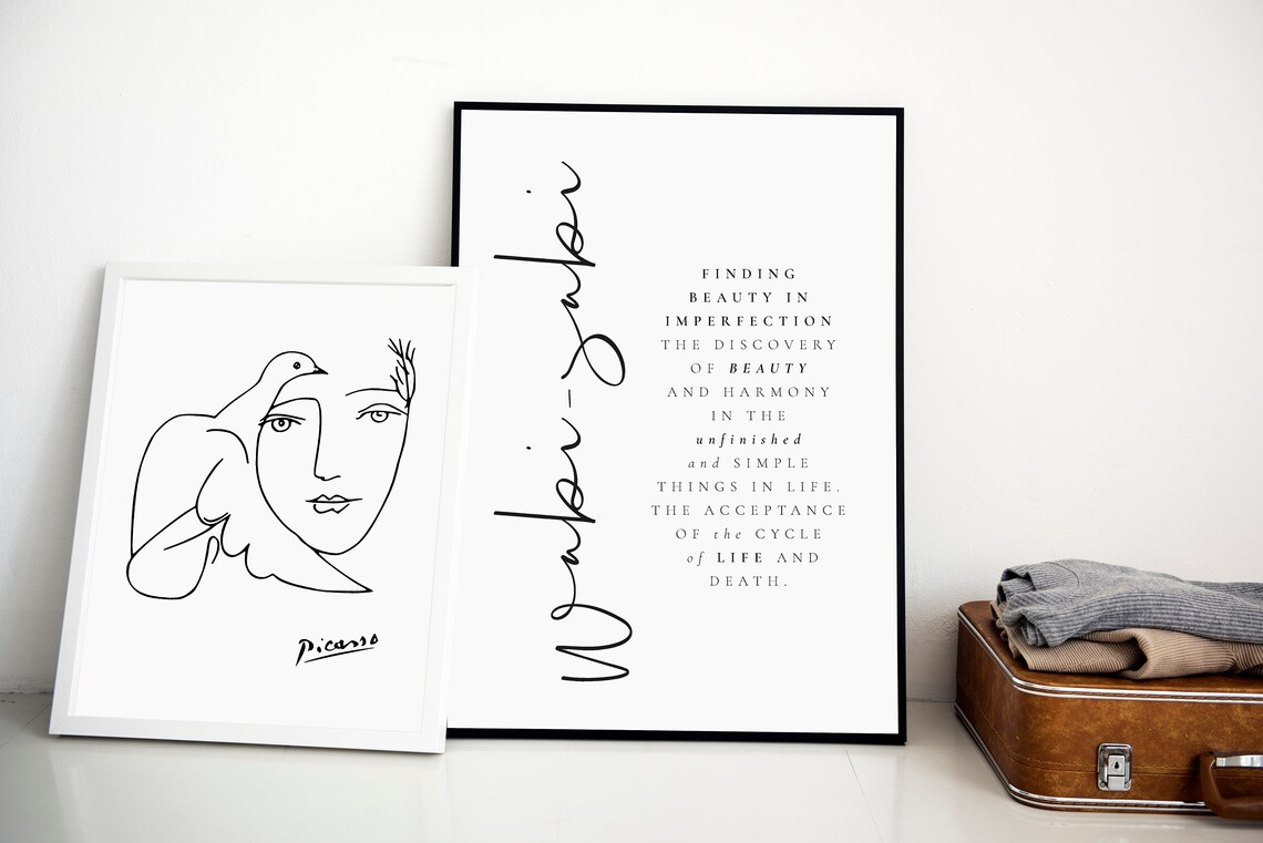 Wabi Sabi Definition Japanese Beauty Imperfection Quote Wall Poster - Image 5