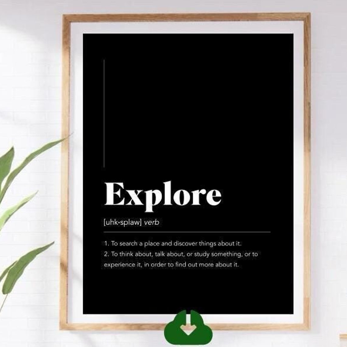 Explore Dictionary Definition Minimalist Adventure Word Art Poster - Image 4