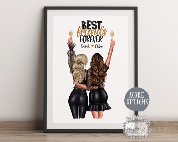 Friends Personalised Gift Best Friend Gift Best Friend Poster Friend Gift Friend Wall Art Birthday Gift Personalised Gift