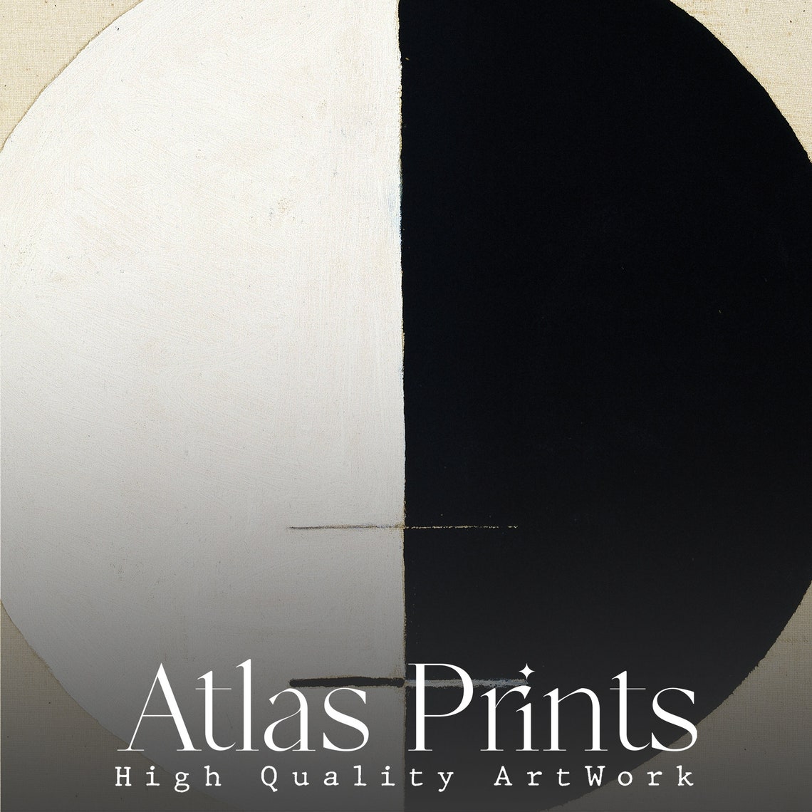 Hilma af Klint Buddha Standpoint Earthly Life Black White Poster - Image 2