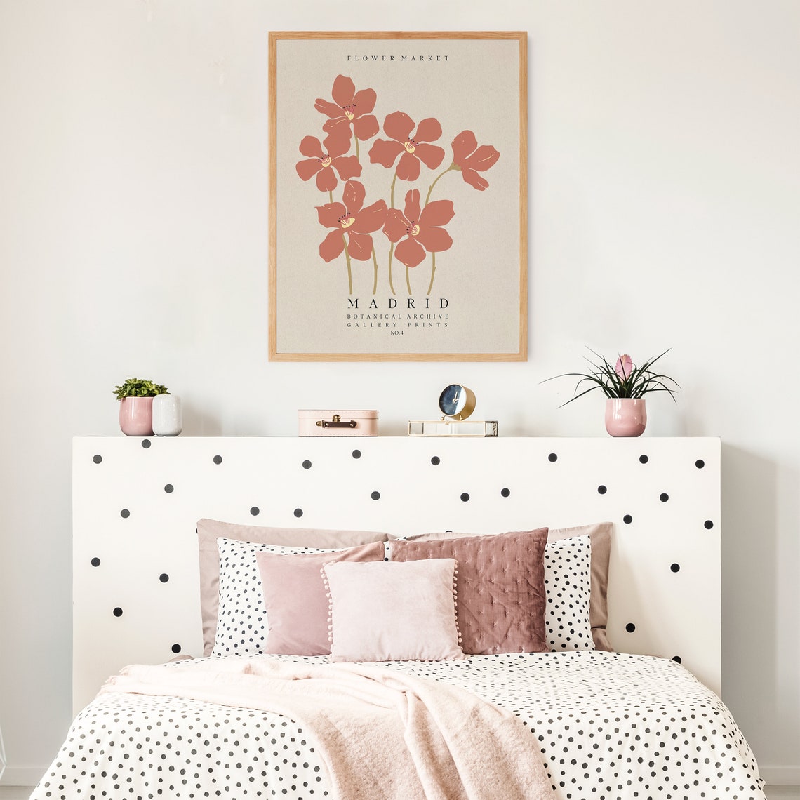 Flower Market Madrid Terracotta Anemone Botanical Archive Poster - Image 5