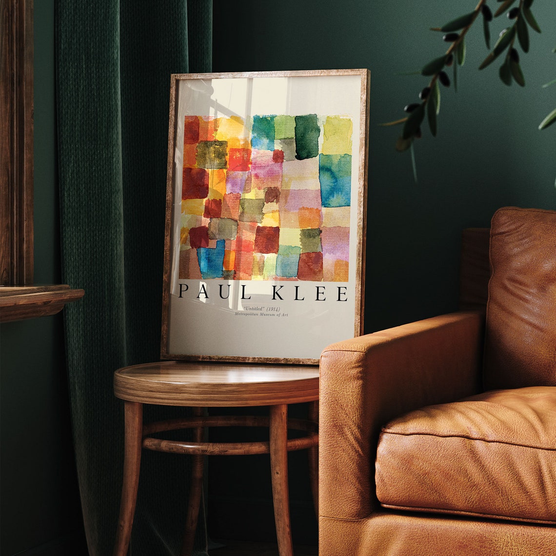 Paul Klee Untitled 1914 Watercolor Grid Abstract Exhibition Poster - Image 4