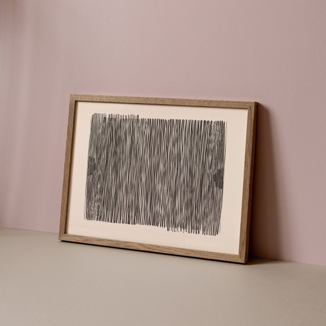 Minimalist Black Vertical Lines Abstract Monochrome Sketch Poster - Image 2