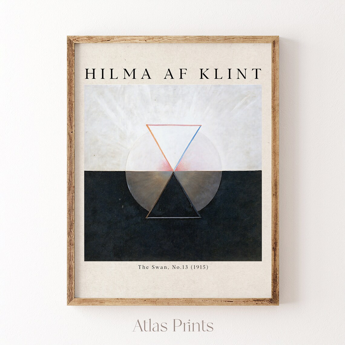 Hilma af Klint The Swan No 13 Hourglass Black White Art Poster