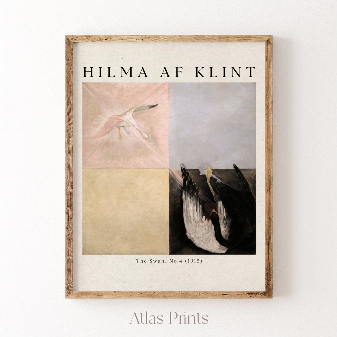 Hilma Af Klint The Swan No 4 1915 Exhibition Style Swan Print