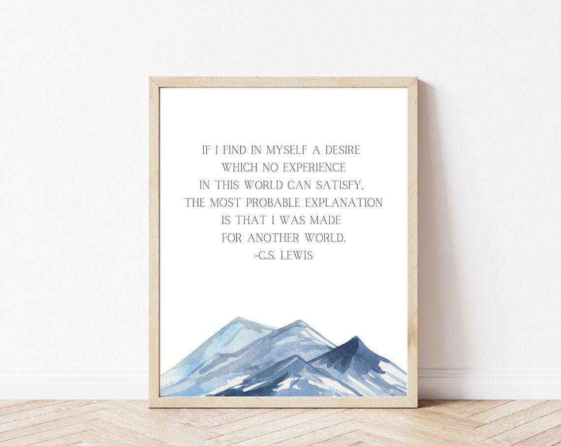 C. S. Lewis Quote Art Print, Literary Wall Decor