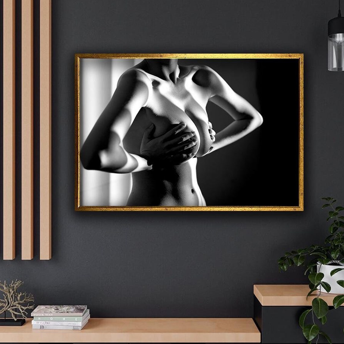 Black and White Artistic Nude Torso Fine Art Photography Print