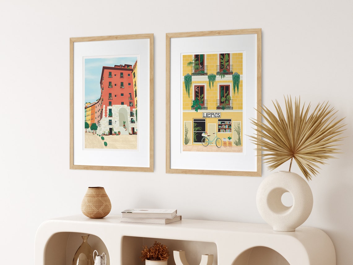 Madrid Poster, Bookshop Art Print - Image 3