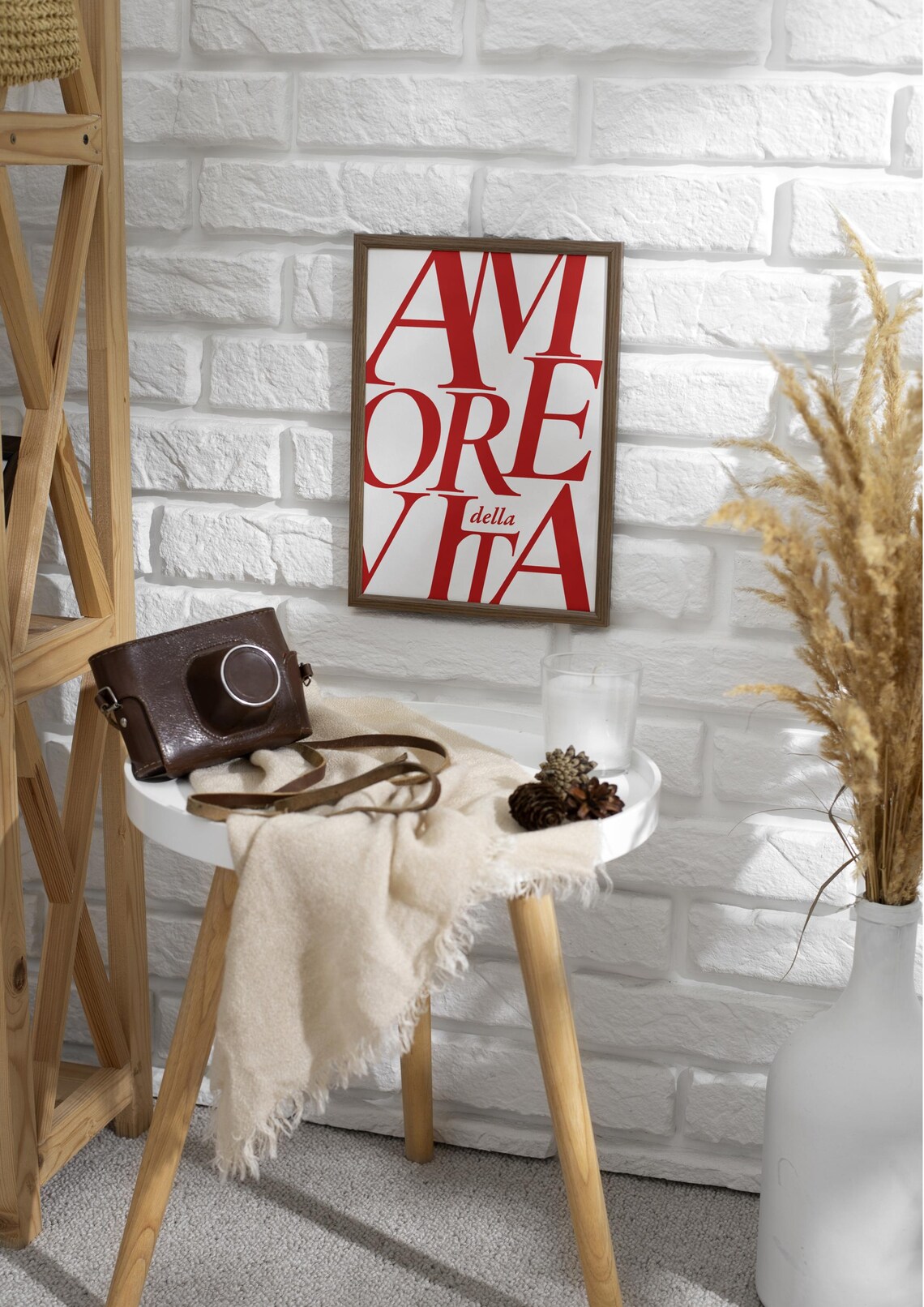 Amore Della Vita Elegant Typographic Poster - Image 2