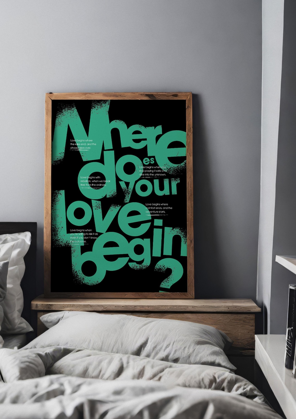 Where Does Your Love Begin Minimalist Typography - Image 2