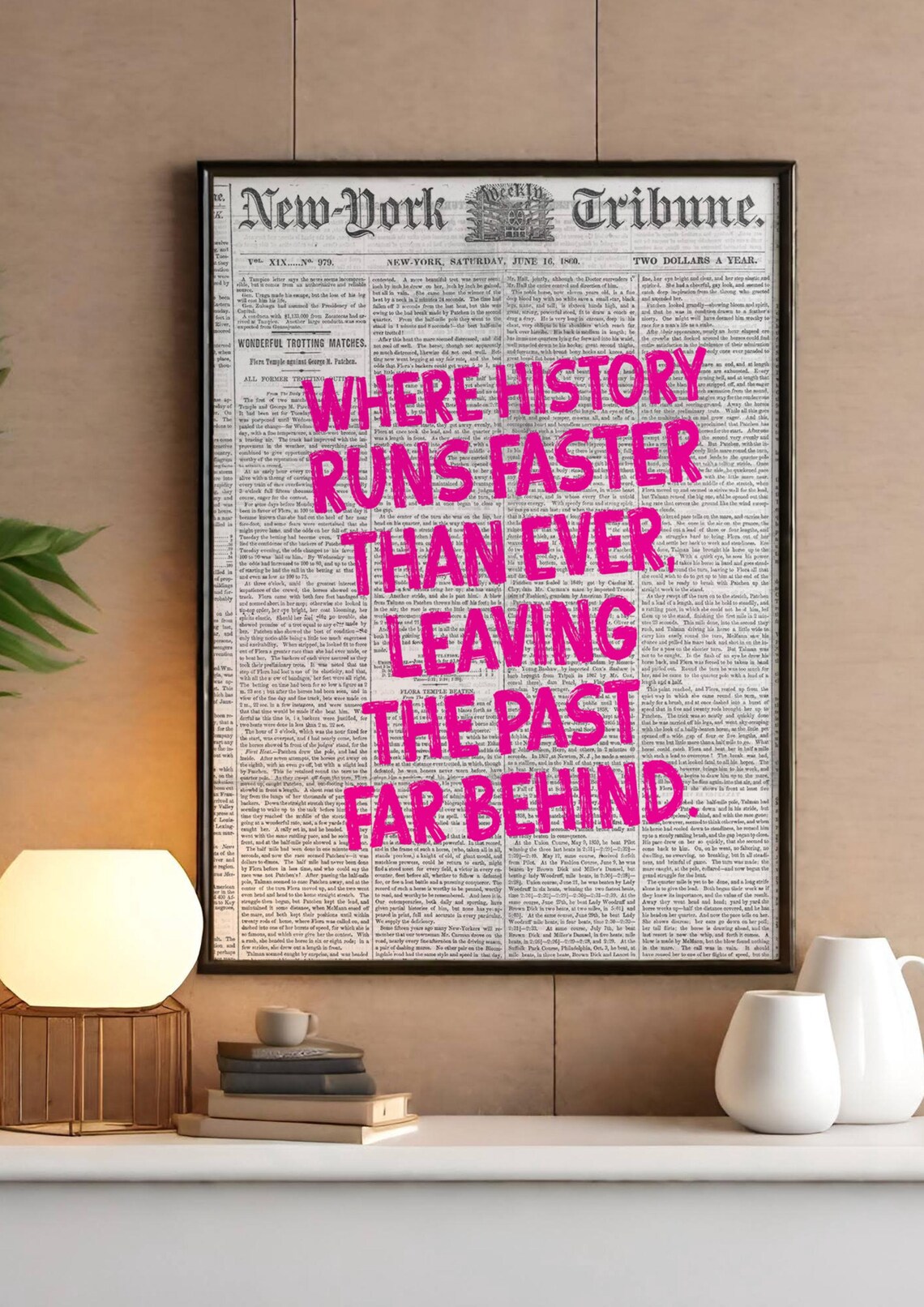 Where History Runs Faster Minimalist Poster