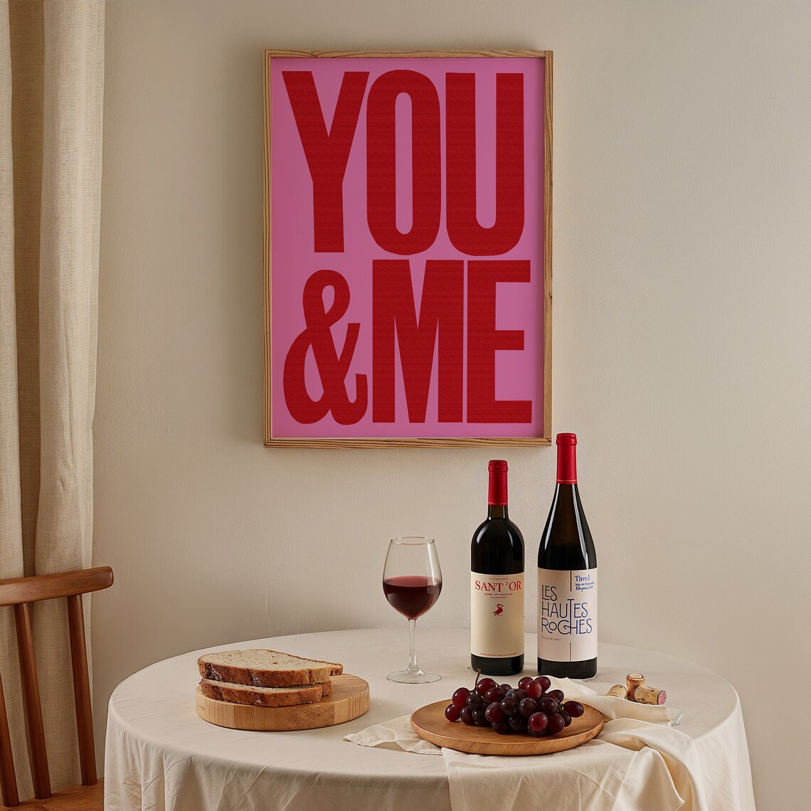 Typography Print For Bedroom Wall Decor For Couples Art Funky Pink Print For Girls Room Decor Trendy Typography Poster Red Room Decor