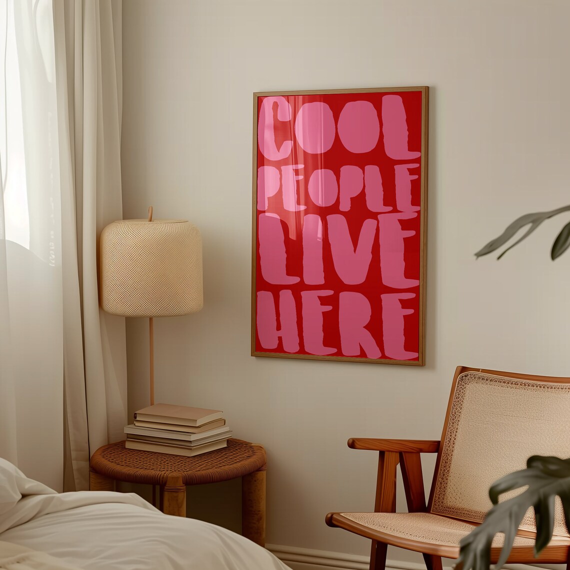 70s Typography Art Print, Vintage Funky Living Room - Image 3