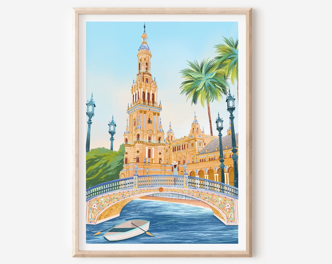Seville Spain Travel Poster, Europe Wall Art - Image 2