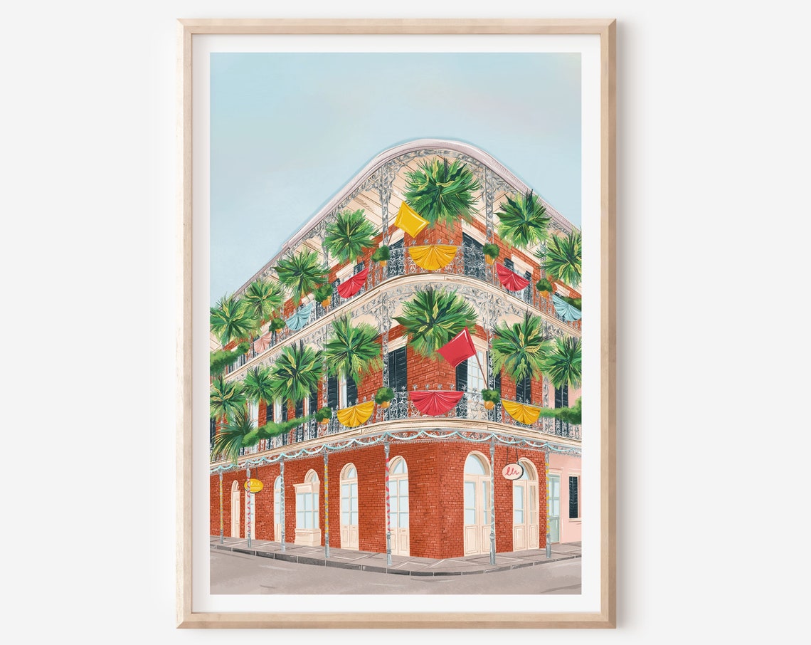 New Orleans New Orleans Art New Orleans Travel Poster New Orleans Poster French Quarter Art French Quarter Print Travel Print