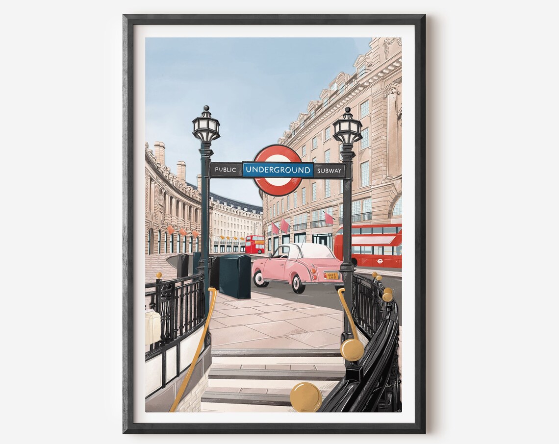 London Regent Street Travel Poster Art Print - Image 2