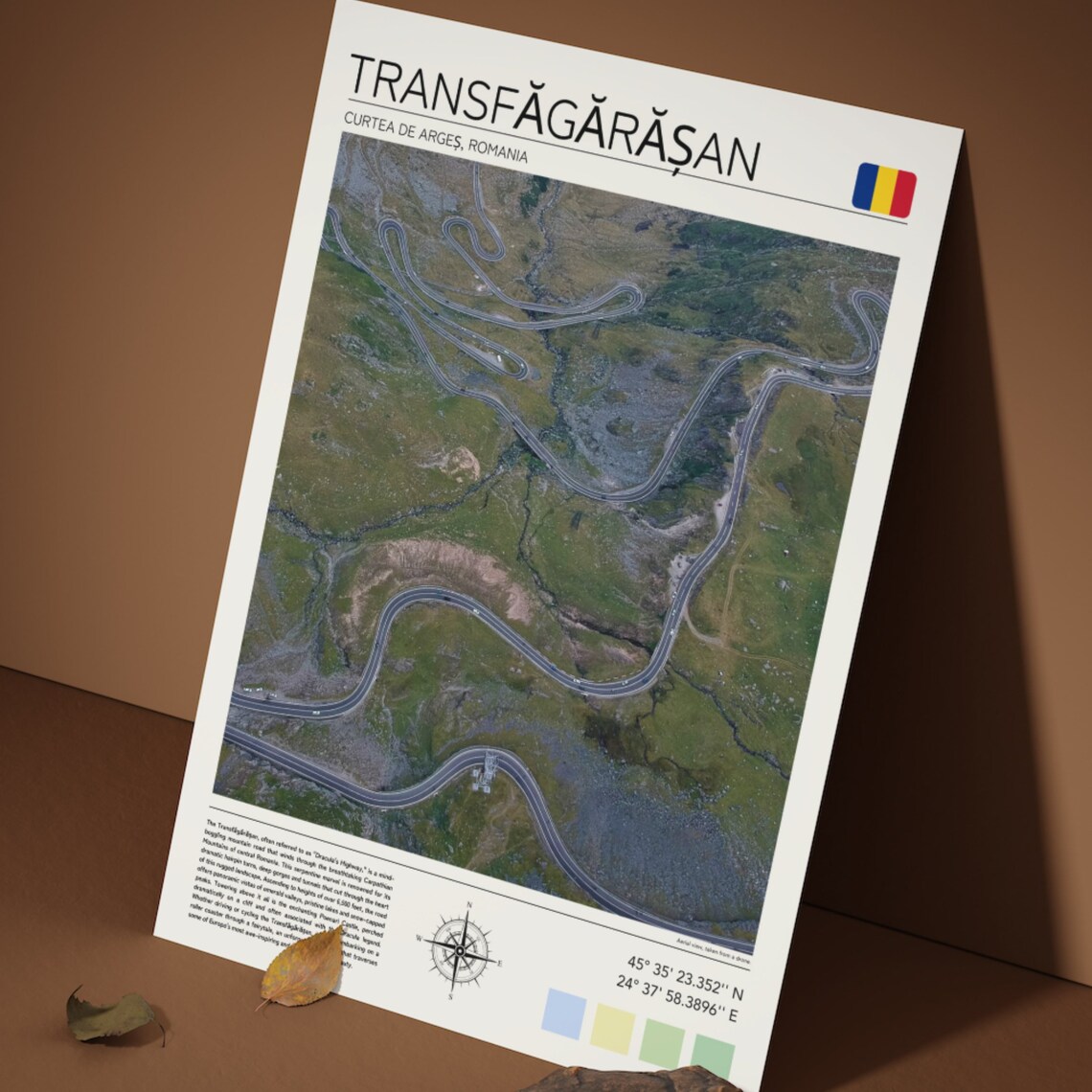 Transfagarasan Romania Aerial Winding Mountain Road Curves Poster - Image 3
