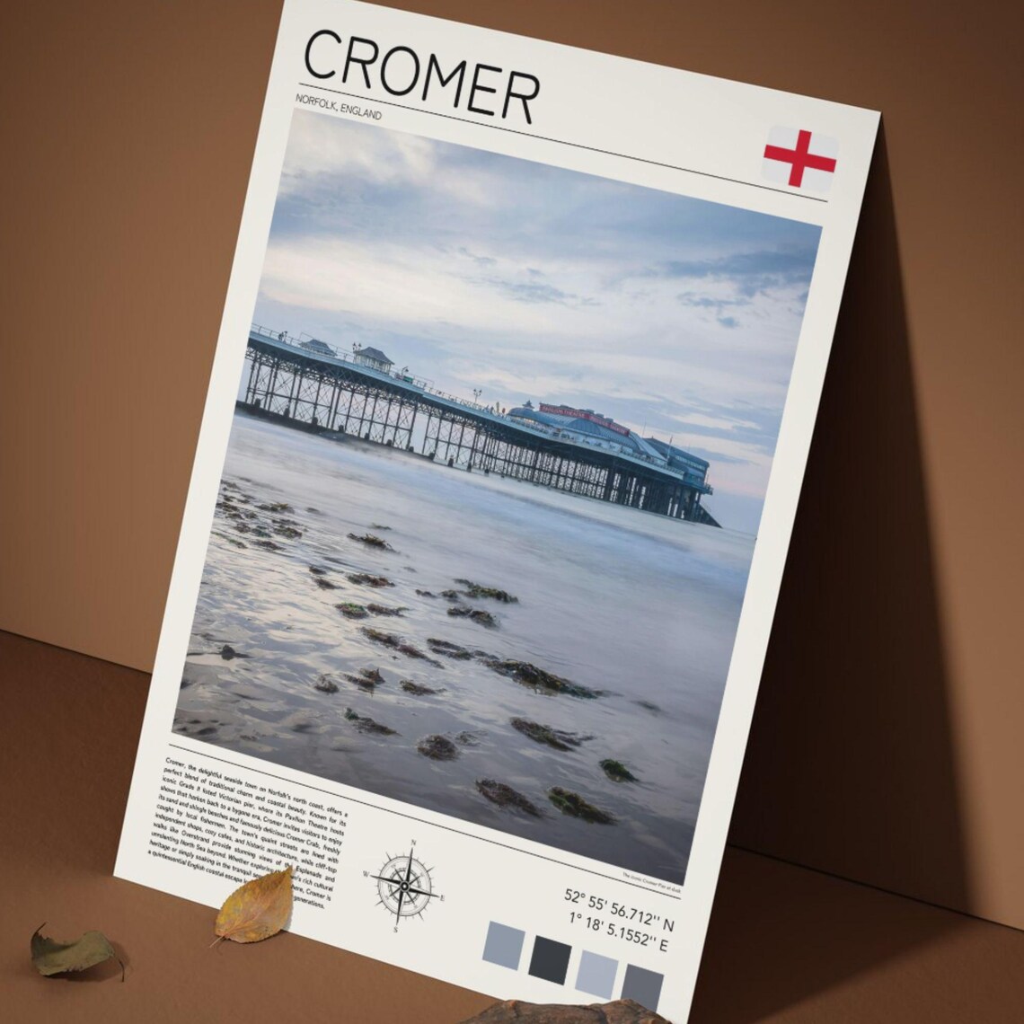 Cromer Norfolk England Victorian Pier Beach Seaside Travel Poster - Image 5