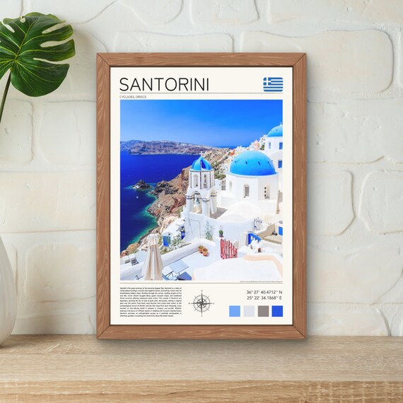 Santorini Print Santorini Wall Art Santorini Greece Print Greek Islands Wall Art Santorini Photography Santorini Gift Idea
