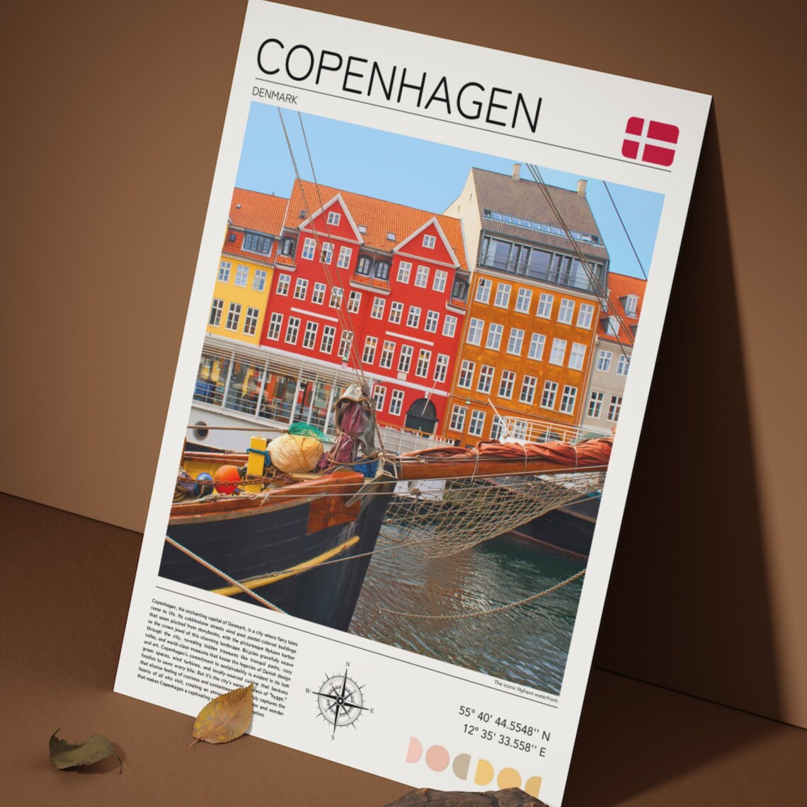 Copenhagen Nyhavn Travel Poster, Denmark Wall Art - Image 5