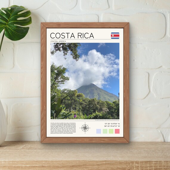 Costa Rica Print Costa Rica Travel Costa Rica Wall Art Central America Travel Arenal Volcano Costa Rica Poster Costa Rica Photo