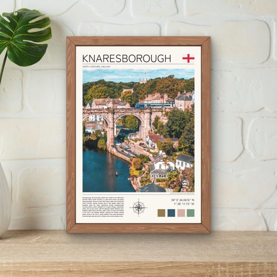 Knaresborough Poster Knaresborough Wall Art Travel Photography North Yorkshire Artwork Knaresborough Gift Idea England Travel Prints