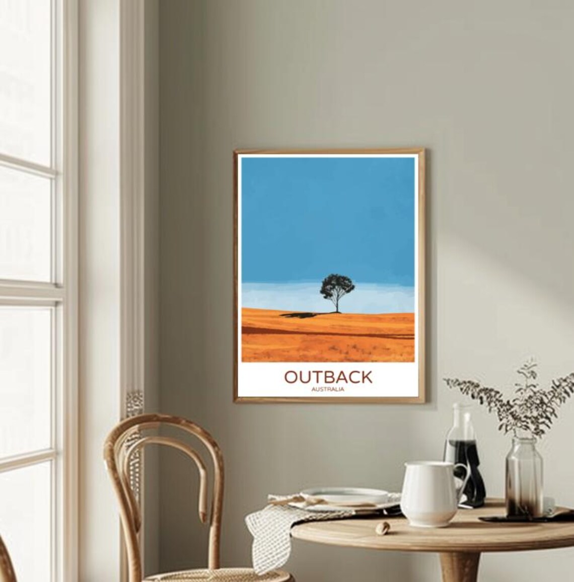 Outback Australia Desert Minimalist Landscape Travel Poster Gift Decor - Image 2