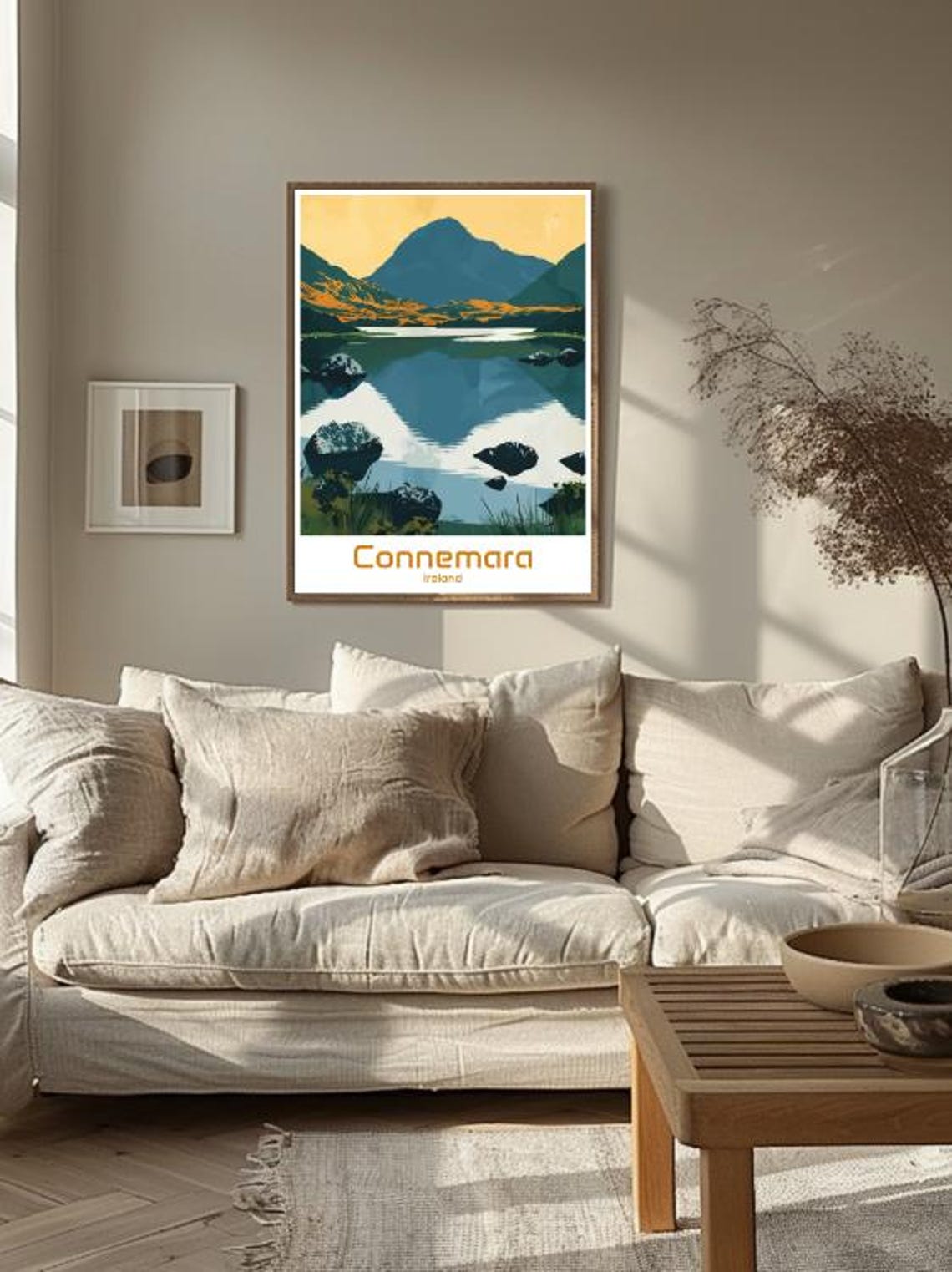 Connemara Ireland Mountain Lake Reflections Vintage Travel Poster - Image 3