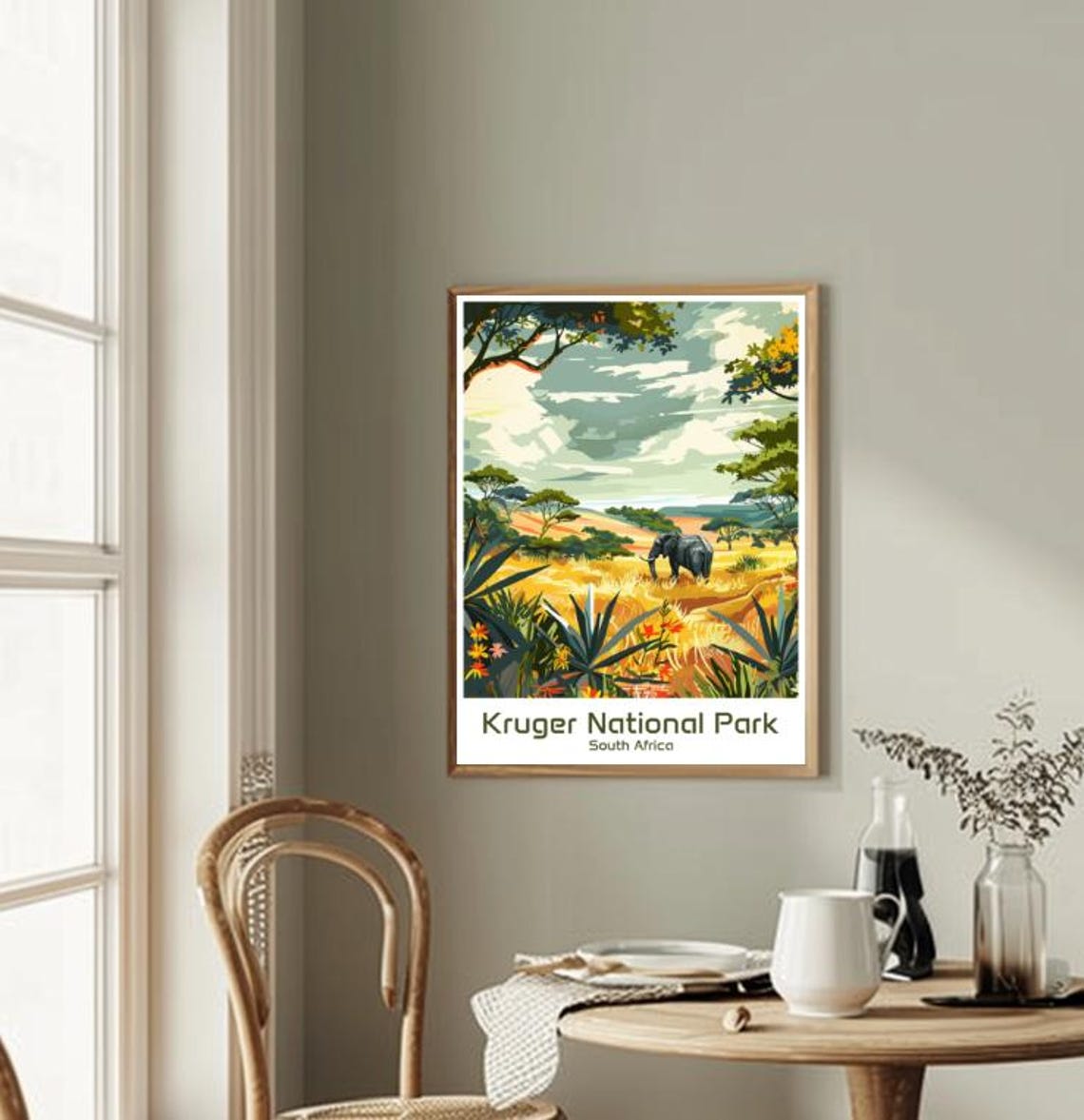 Kruger National Park Travel Poster Majestic Wildlife Safari Wall Art Of South Africa African Nature Landscape Print For Home Decor - Image 2
