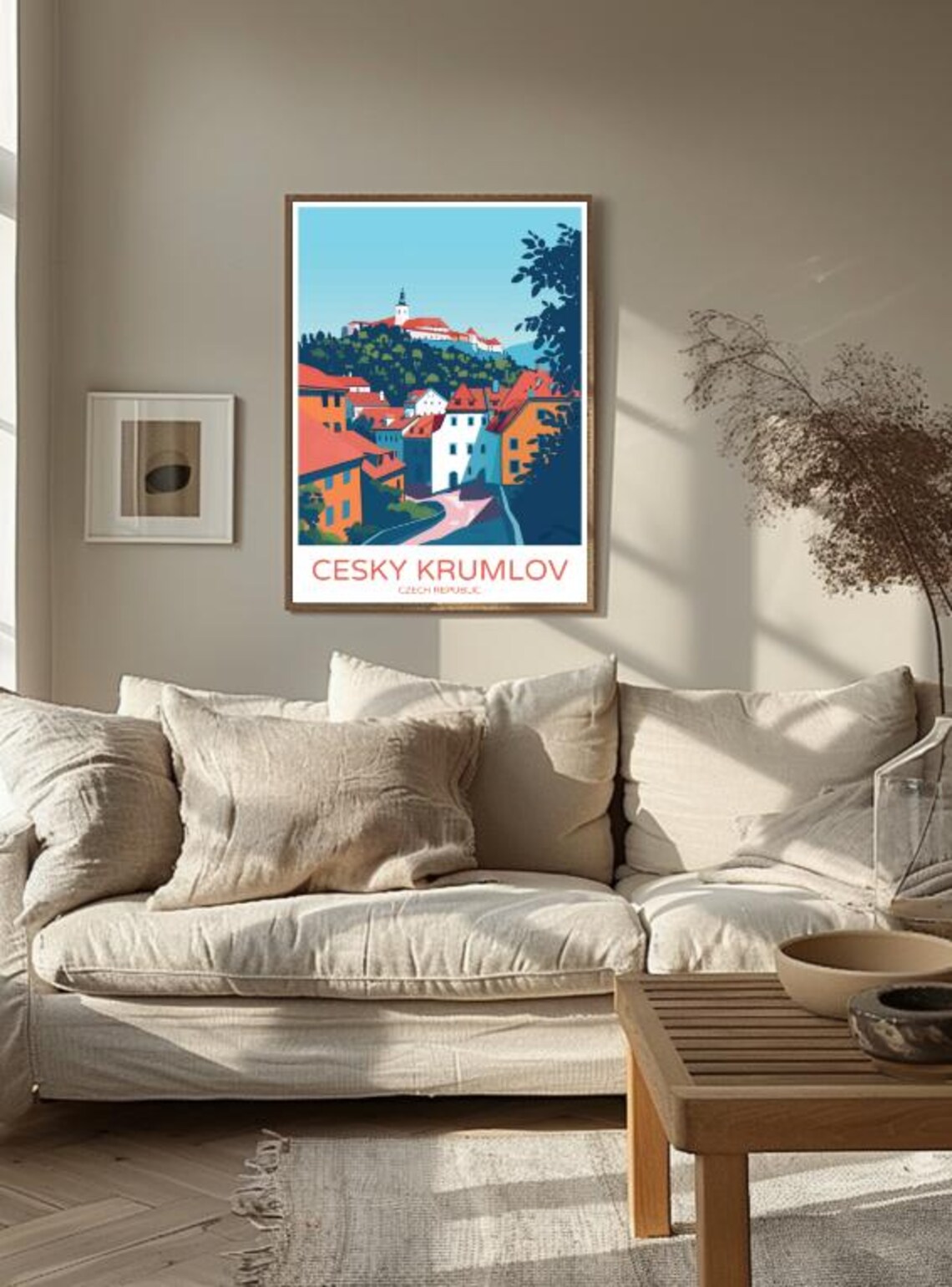 Cesky Krumlov Czech Republic Travel Poster Castle Old Town View Art - Image 3