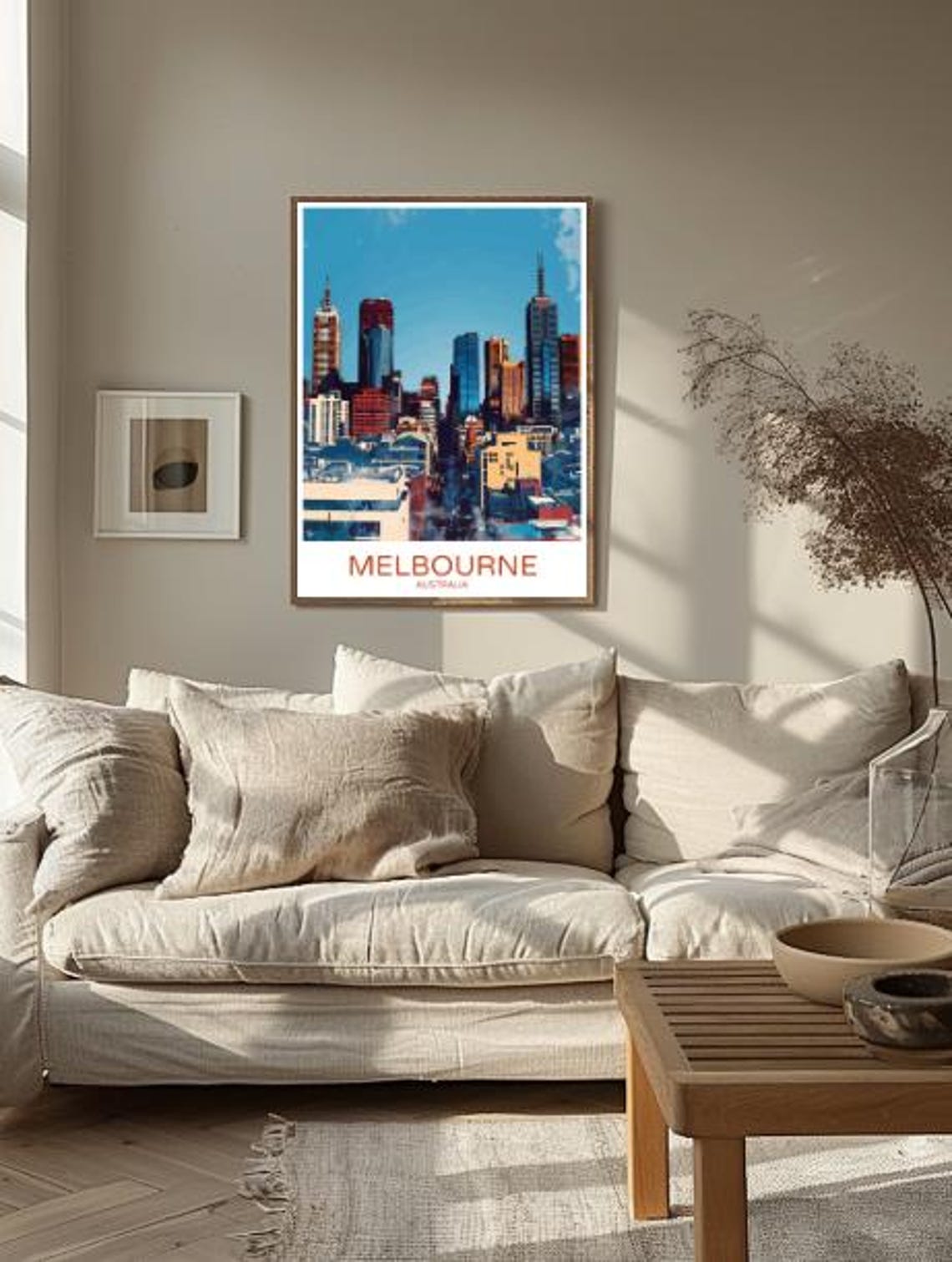 Melbourne Australia City Skyline Skyscrapers Vintage Travel Poster - Image 2