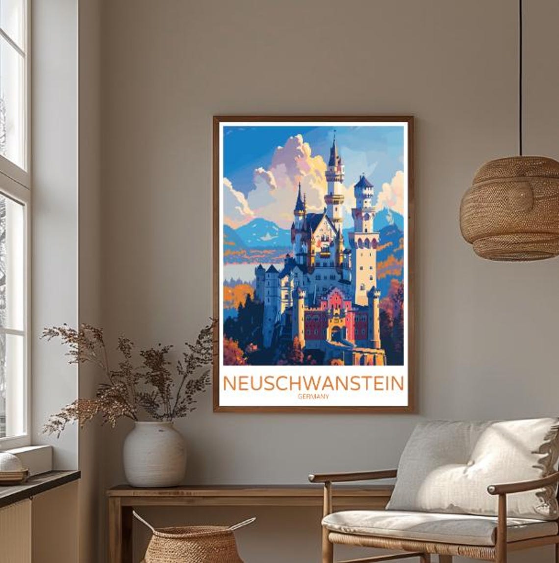 Neuschwanstein Castle Bavaria Fairytale Towers Germany Travel Poster - Image 3