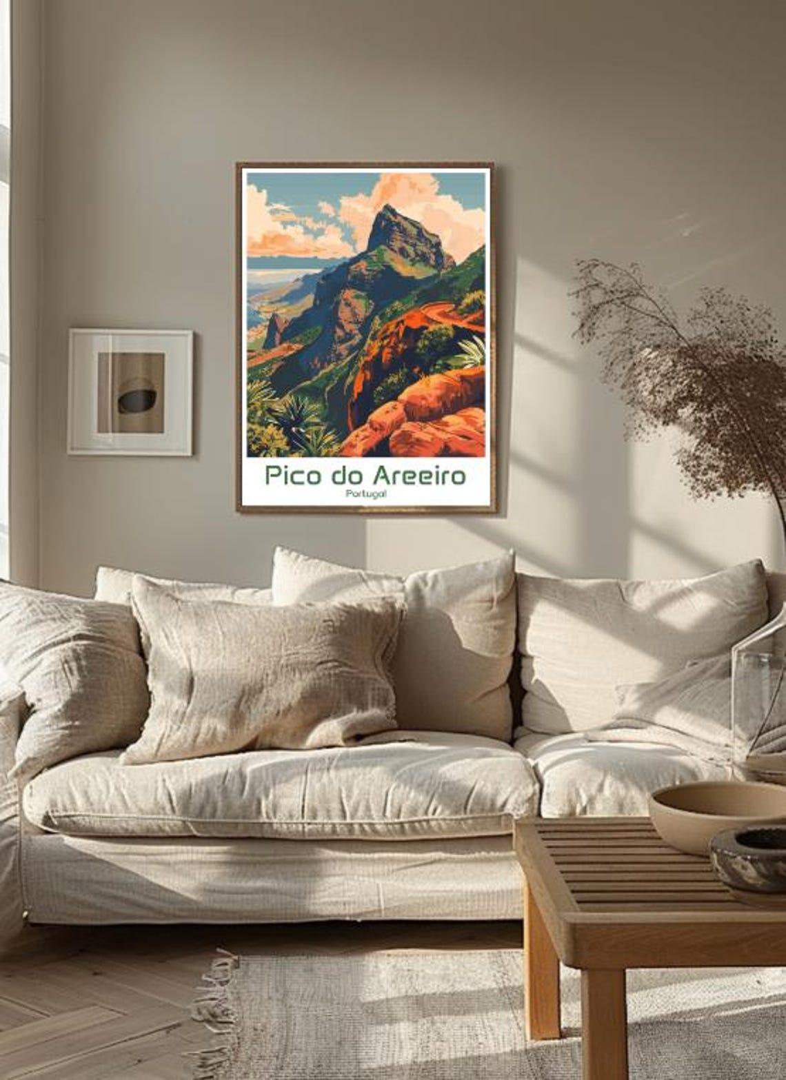 Pico do Areeiro Madeira Portugal Mountain Peak Illustrated Travel Poster - Image 3