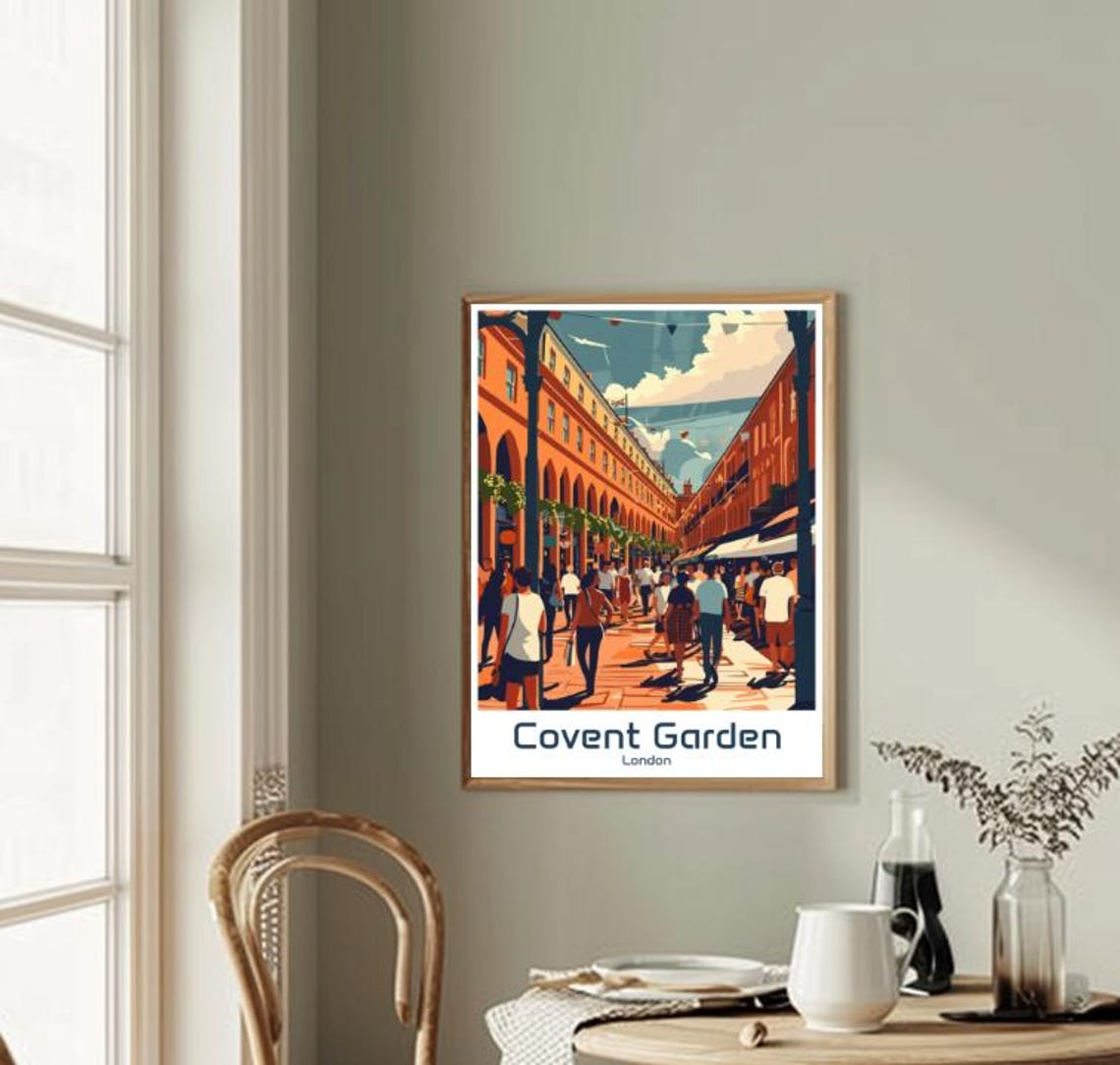 Covent Garden London Travel Poster Historic Market Wall Art Cityscape Print London Landmark Decor Uk Travel Gift Urban Artwork - Image 2