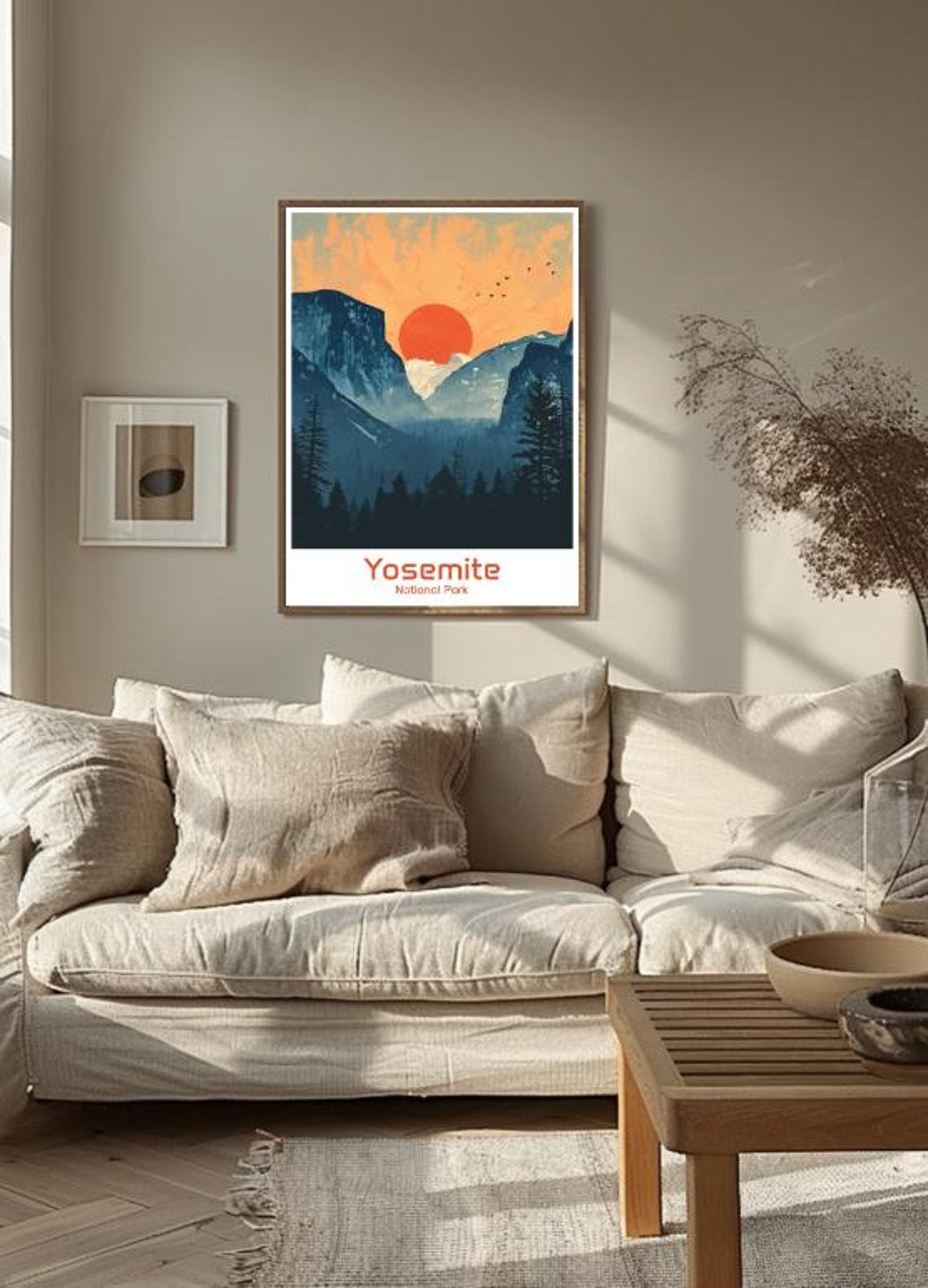 Yosemite National Park Valley Sunset Granite Peaks Travel Poster - Image 3