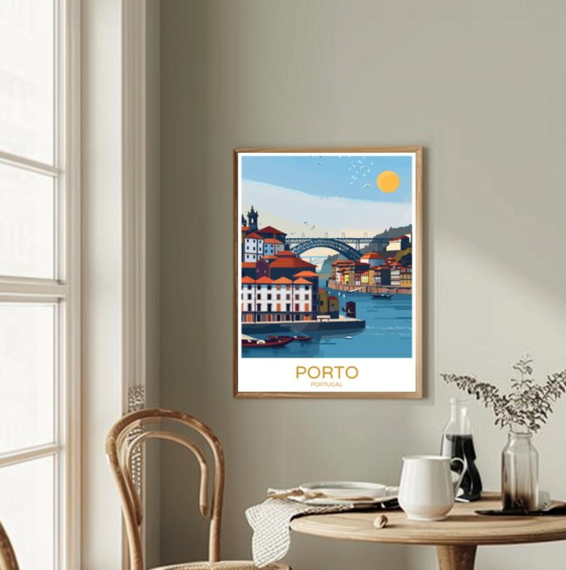 Porto Skyline Travel Poster Stunning Cityscape Wall Art Iconic Portuguese Architecture Print Portugal Travel Gift Urban Decor - Image 2