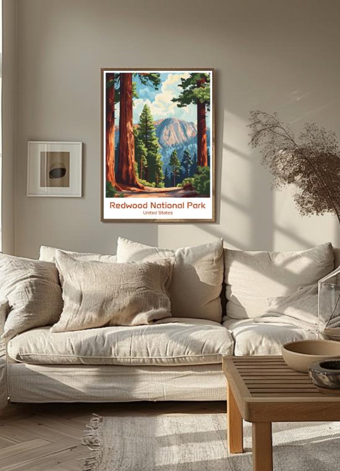 Redwood National Park Travel Poster Majestic Forest Wall Art Of California Giant Trees Nature Print For Outdoor Lovers - Image 3