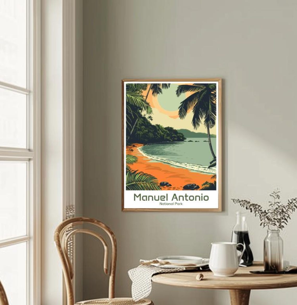 Manuel Antonio National Park Tropical Beach Retro Travel Poster - Image 2