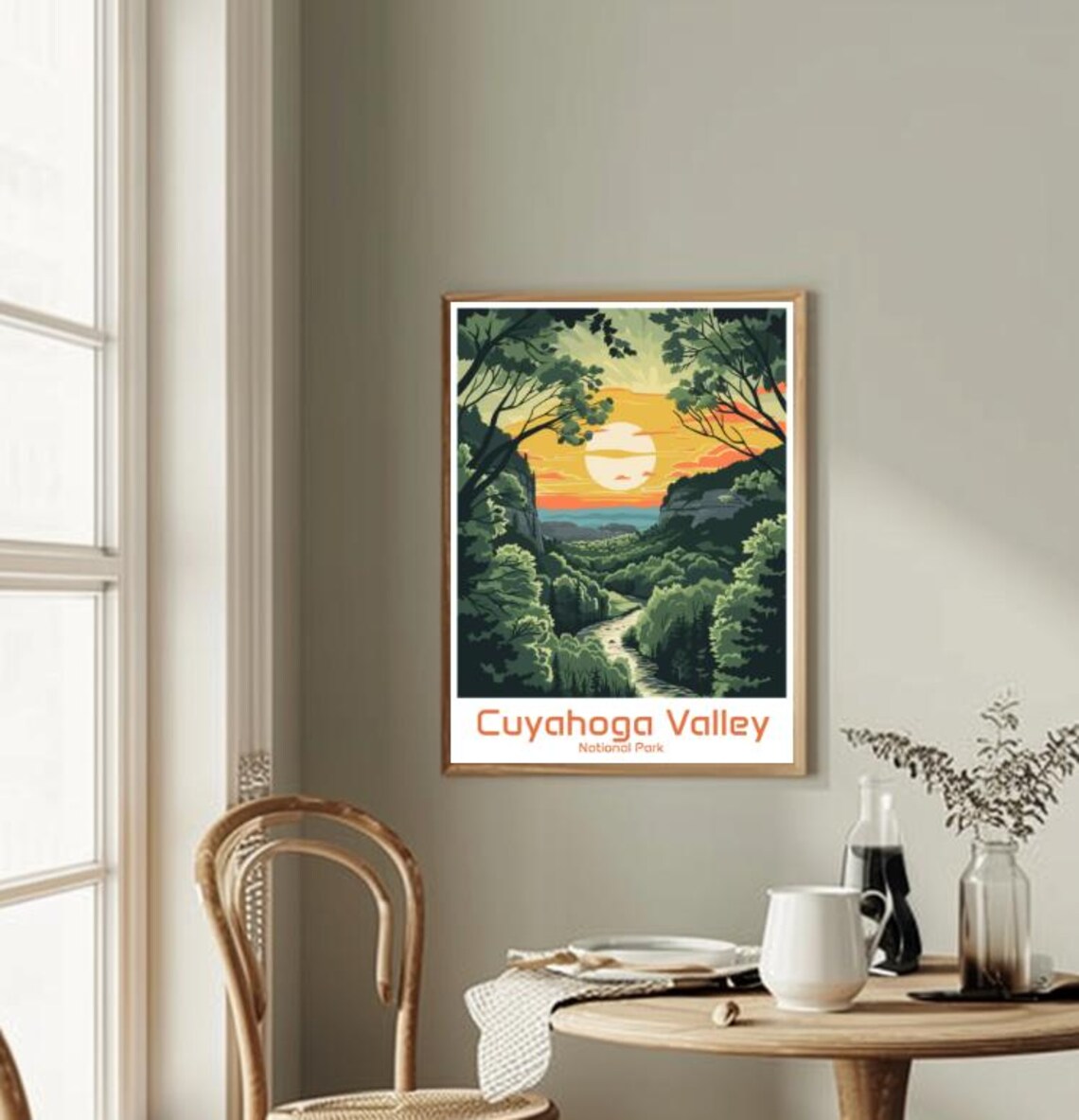 Cuyahoga Valley National Park Vintage Travel Poster Sunset River Valley - Image 2