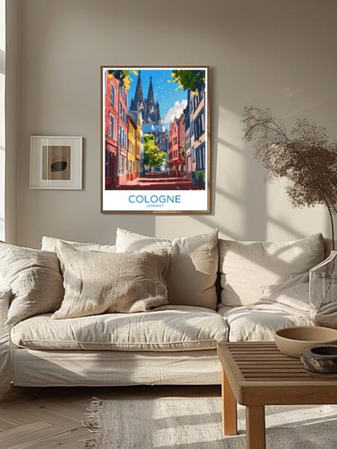 Cologne Germany Cathedral Old Town Street Vintage Travel Poster - Image 2