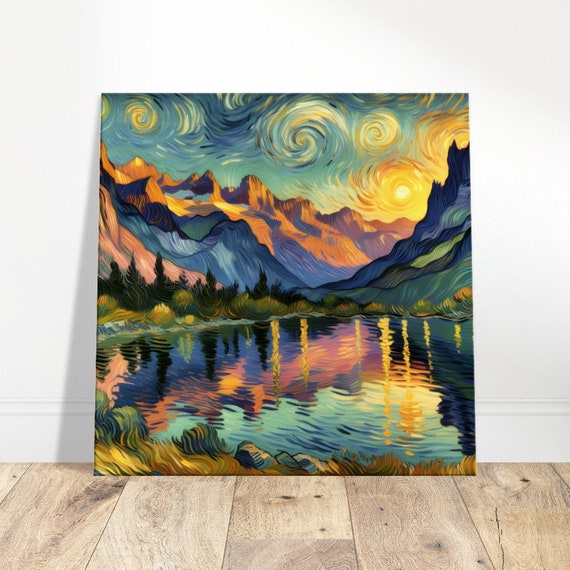 Van Gogh Inspired Dawns Tranquility Oil Painting Print Impressionism Living Roombedroom Wall Prints Housewarming Gift